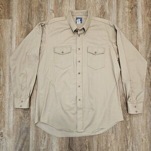 Vintage Texas Cotton Button Up Shirt 17-35 Mens XL Western Extra Long Tail USA